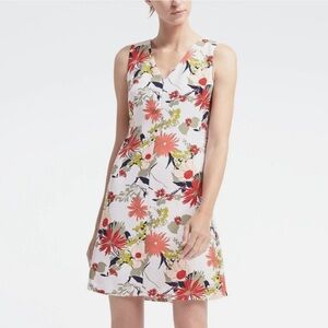 Banana Republic Floral Sheath Sleeveless Dress Size 10